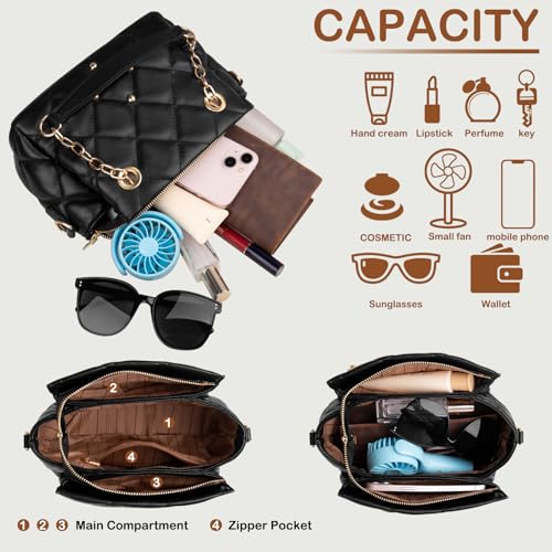 Hobo Bags For Women With Adjustable Strap, Crescent Bag With Zipper Top, PU Crossbody Bags For Women4