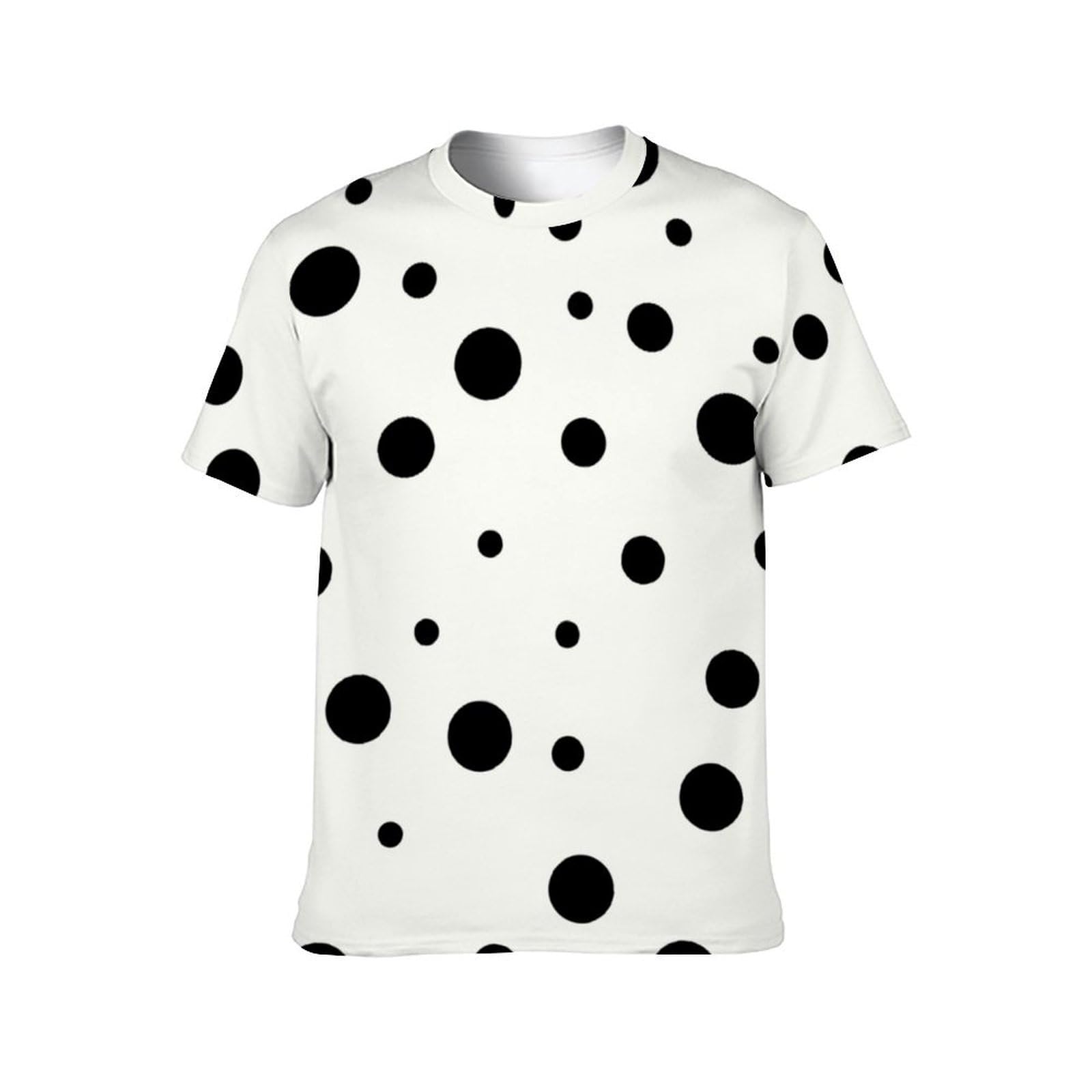 Amazon.co.jp: Tシャツ 水玉柄 ドット 白黒 ティーシャツ 半袖 夏服