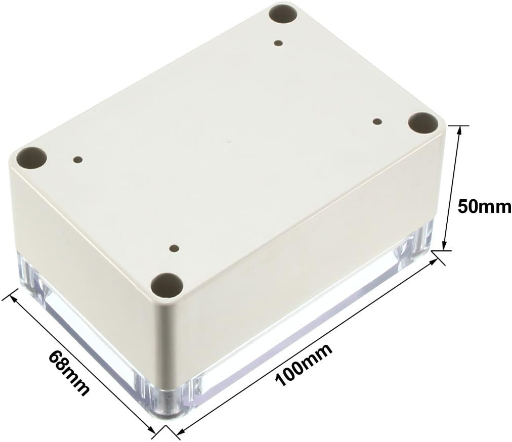 uxcell 100x68x50mm Electronic Waterproof IP65 Sealed ABS Plastic DIY Junction Box Enclosure Case Clear
