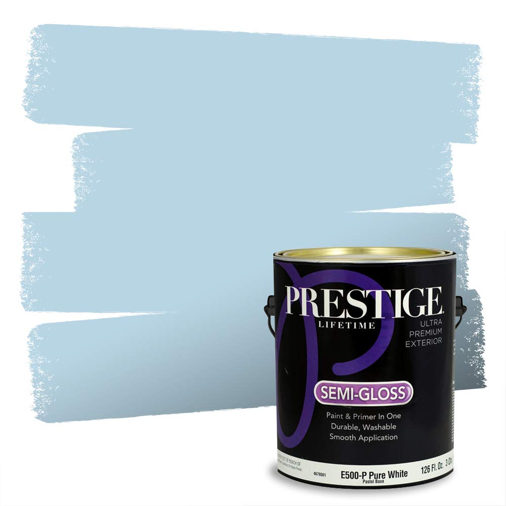 Paints Exterior Paint and Primer In One, 1-Gallon, Semi-Gloss, Comparable Match of Benjamin Moore* Mediterranean Breeze*