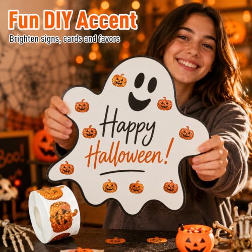 Oeyliz Halloween Pumpkin Stickers Pumpkin Decorating Stickers - image 6
