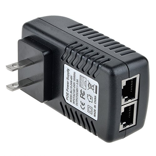 48V 0.5A Injector PoE Adaptador 2 Puertos Alimentación Pasiva, Compatible IEEE 802.3af, 10/100Mbps, Enchufe de Pared US, Compatible con Cámaras IP, AP y Otros Dispositivos 24W 48V miniatura 3