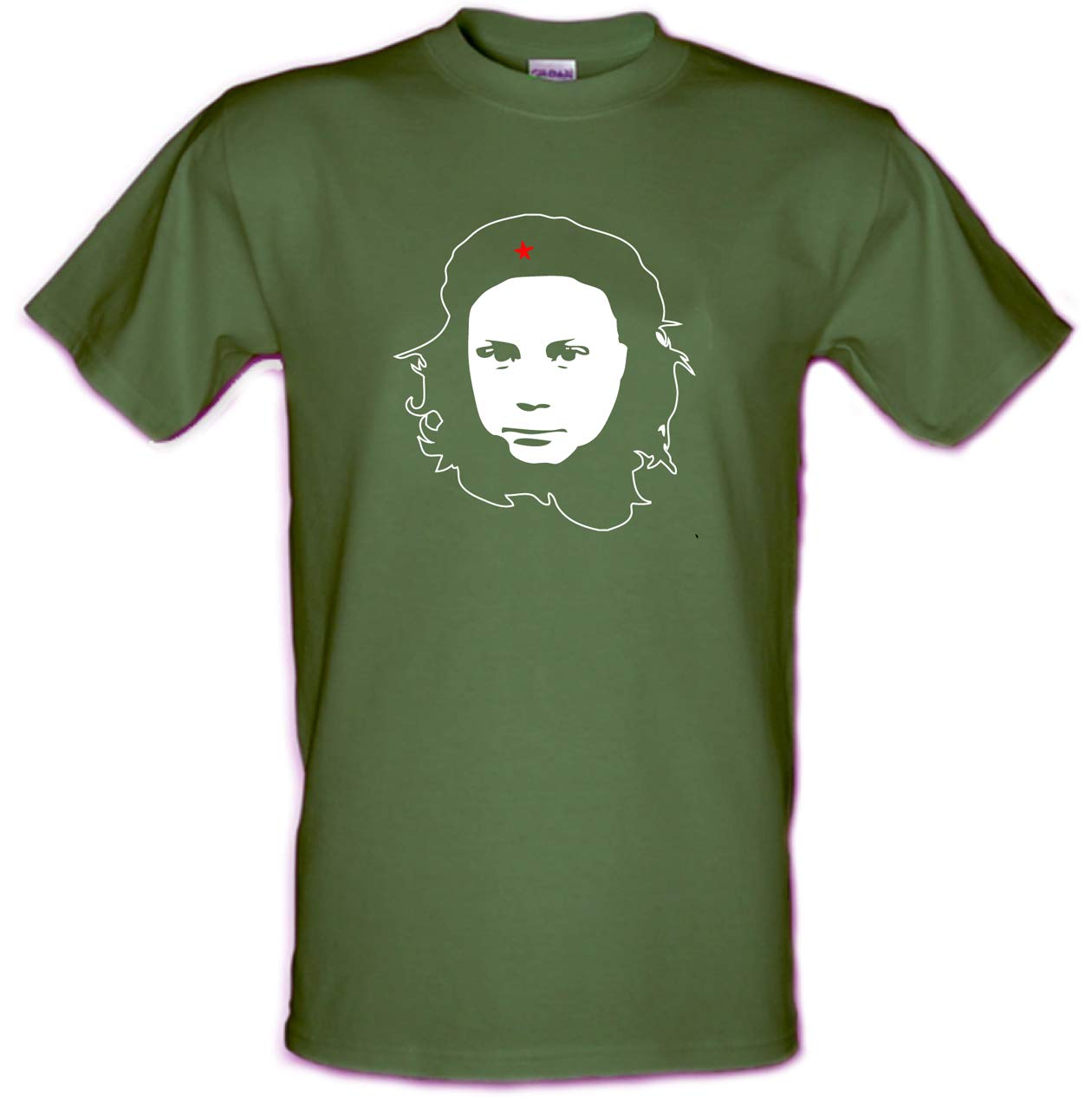 Greta Thunberg Che Guevara Style Climate Change Protest T-Shirt Military Green