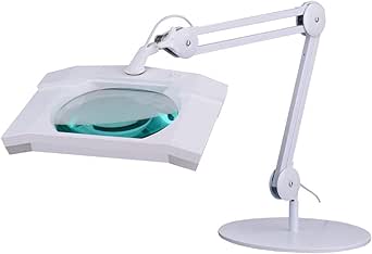 SEMPLIX LED Lupenleuchte 60 LEDs weiß (Linse 189 mm x 157 mm/Tischstandfuß)