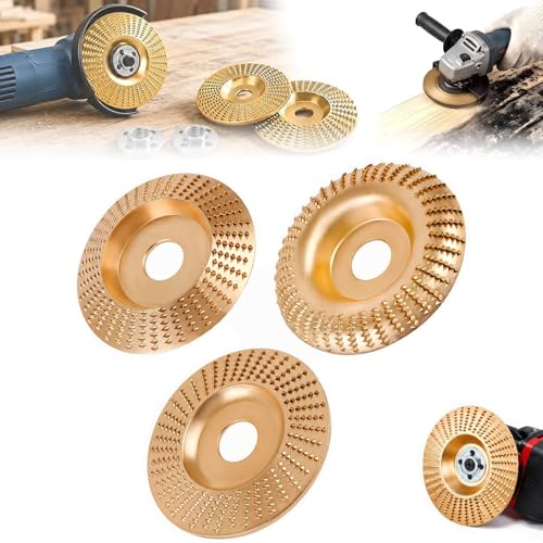 Image of 2026 New Angle Grinder Polishing Pad Tungsten Carbide Sanding Discs,Upgrade Heavy Duty Tungsten Carbide Wheel,Wood Carving Discs for 4 inch & 4-1 /2 inch Grinders Cutting Shaping Sanding. (3PCS*Mix)
