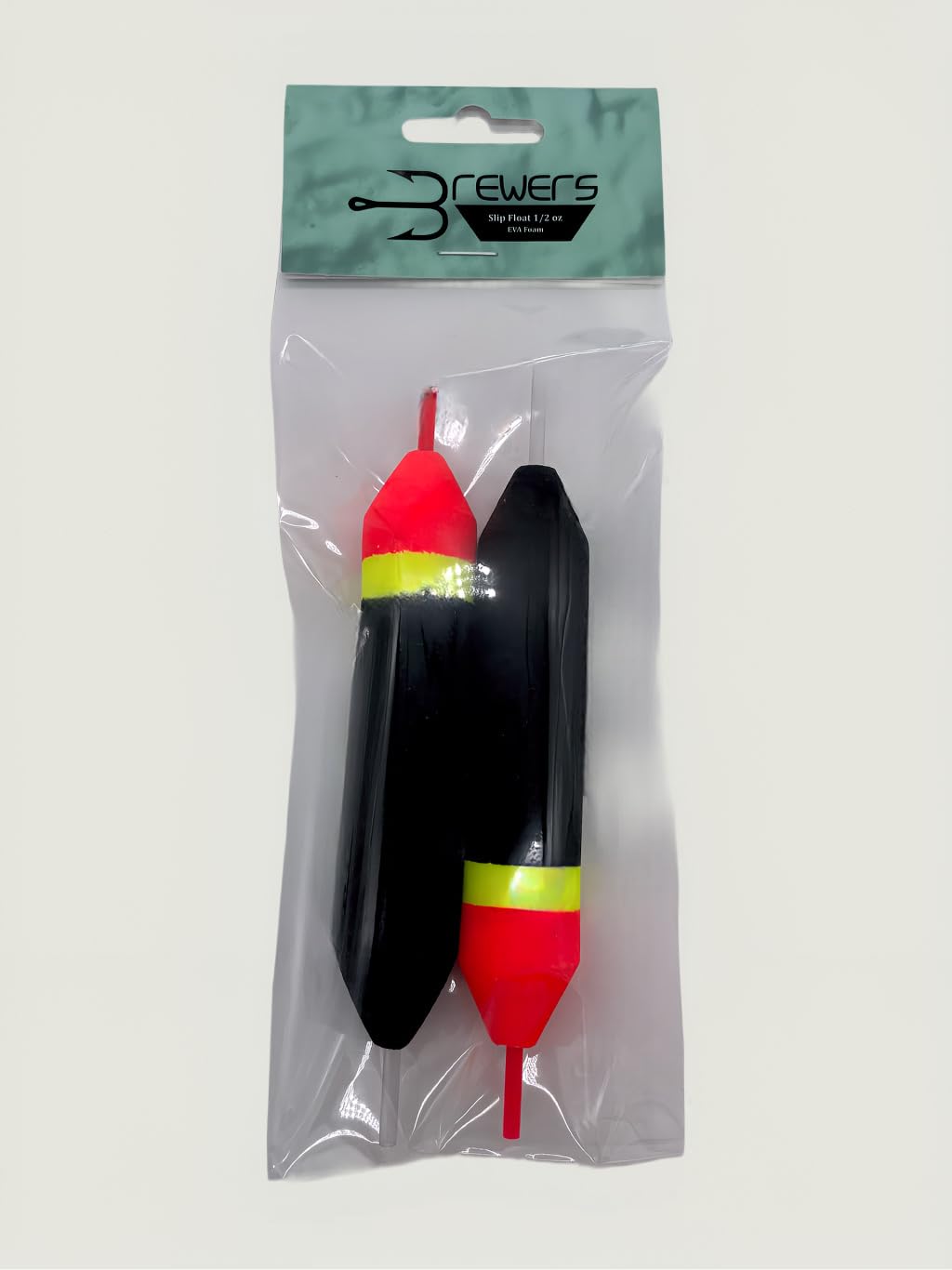 Brewers Tackle Slip Floats, 1/2oz, Set of 4, Orange/Yellow/Black - Salmon and Steelhead Floats