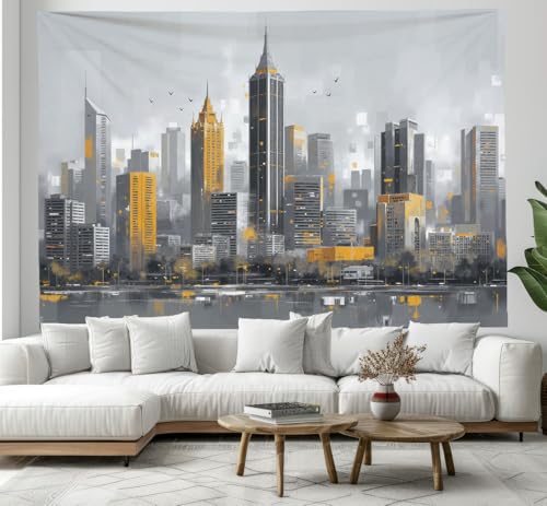 Tapisserie de cheminée moderne 180x230cm pour créer une ambiance salon loft urbain