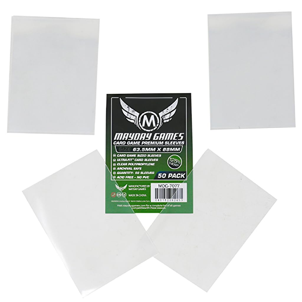 MayDay Games | 500 Premium MayDay Sleeves (10 x 50 Hüllen) | Kartenhüllen 63 ,5 × 88 mm – Standard-Kartenhülle