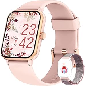 IOWODO Smart Watch for Women, Fitness Tracker with Waterproof IP68,Heart Rate Monitor,Blood Oxygen(SpO2),Pedometer…