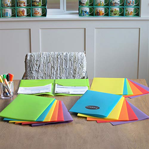 Youngever-6-Pack-Heavy-Duty-Plastic-Two-Pocket-Folders-Heavy-Duty-Plastic-2-Pocket-Folder-Rainbow-Colors