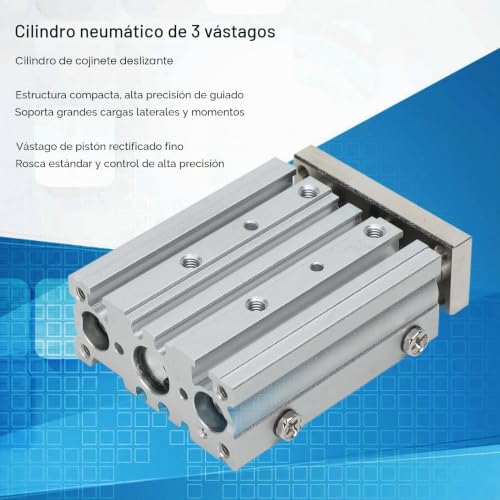 Cilindro de aire neumático industrial compacto de 3 varillas 5
