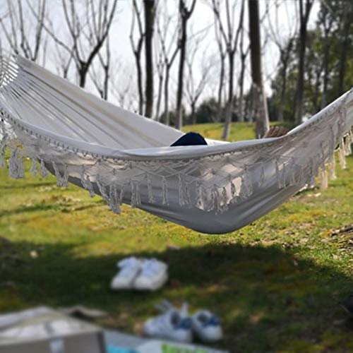 Hamaca de lona, hamaca doble para camping, con bolsa de transporte, carga de 250 kg, para patio trasero, jardín