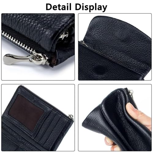 Unisex Pebble Leather Wallet, Soft Leather Wallets For Women, Travel Card Holder, Mens Wallet, Small Compact Bifold Pocket Purse, 5.3in Short Genuine Leather Coin Card Holder (Pink) 6