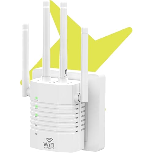 Bag Organ WiFi Extender Signal Booster, 12880 Sq.Ft Range, 105 Device Compatibility, Dual Band 5GHz/2.4GHz, 1200Mbps, WiFi Extender for Expanded Coverage