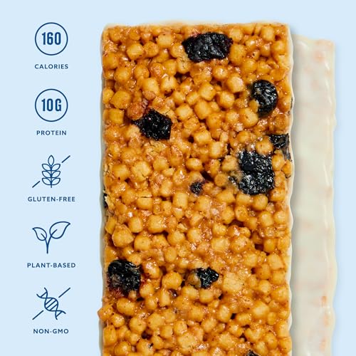 Mezcla Puff Crispy Protein Bars, Gluten Free & Vegan Protein Bars, 10g Protein, Alt for Crispy Rice Treat, Granola Bars & Breakfast Bars, Healthy Snacks for Adults, Maple Blueberry, 1 Count - image 3