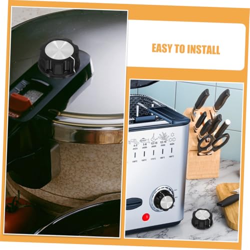 Juego de 3 perillas de control para electrodomésticos de cocina: para ollas a presión, freidoras de aire y otros aparatos, fáciles de instalar, color negro miniatura 3