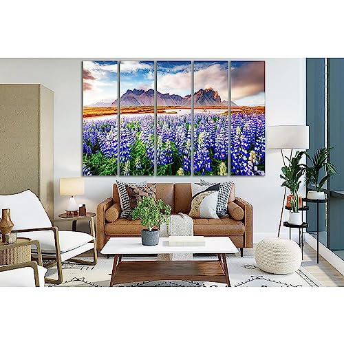 Lienzo decorativo de flores 90x60 cm WTD SL706 cuadro moderno horizontal listo para colgar 3