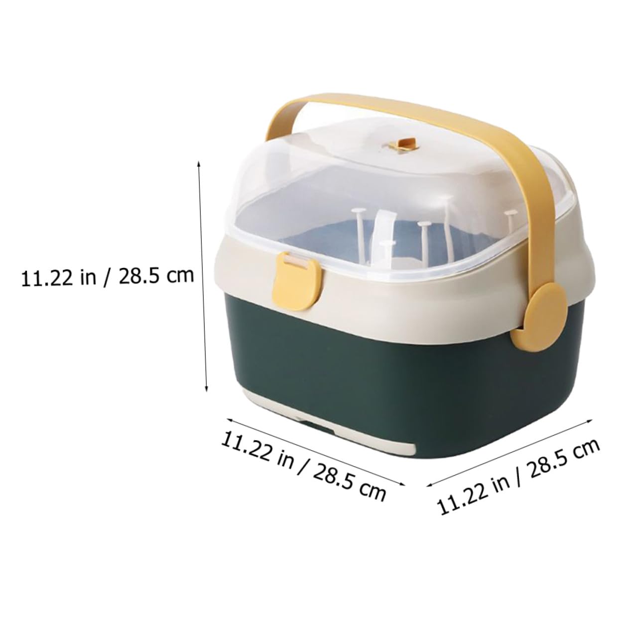 HEMOTON Boîte de Rangement Support Multifonction Couvercle Étanche en PP pour Biberons pour Séchage et Conservation des Biberons et Tétines