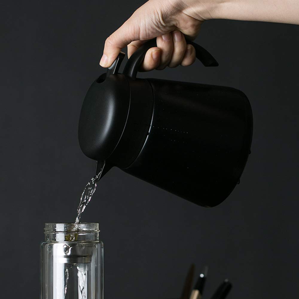 OnePine 800ml roestvrij staal dubbellaags vacuüm geïsoleerde koffiepot theepot - warm en koud dubbel gebruik (wit