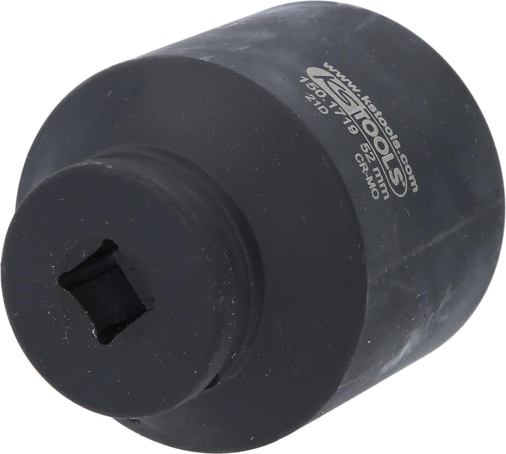 KS Tools 150.1719 - Douille courte 6 pans spéciale cardan, 52 mm - Version très robuste - Chrome Molybdène extra-fin