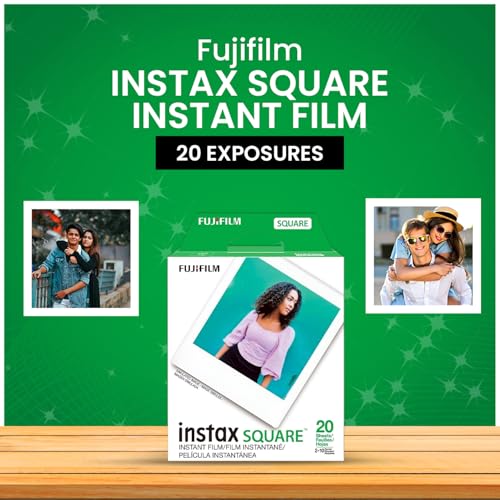 Image of Fujifilm Instax Square Instant Film - 40 Exposures (40 Sheets) - for Fujifilm instax Square Instant Camera + BluebirdSales Microfiber Cloth