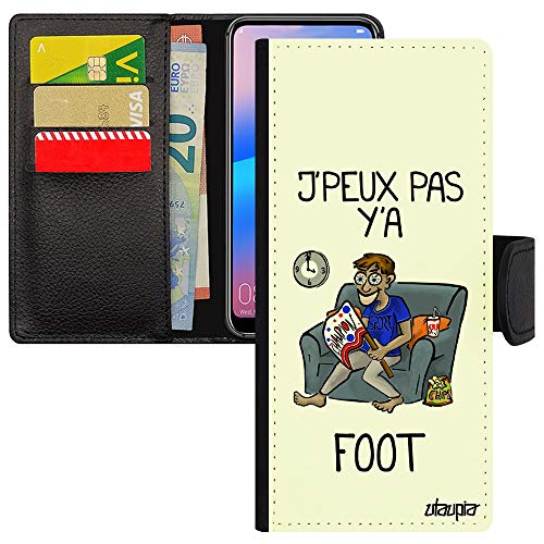 Coque Samsung Note 20 j'peux pas y'a foot à rabat noir
