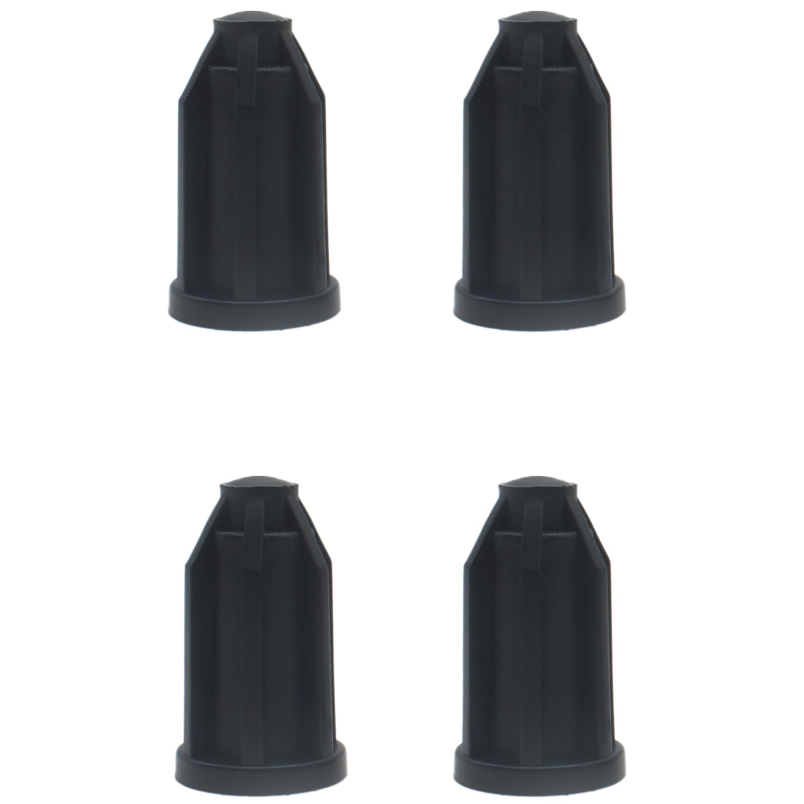 HAJXZH 15 PCS Caster Socket Plastic 7/16" Round Chair Caster Wheel Stem Insert (Black)