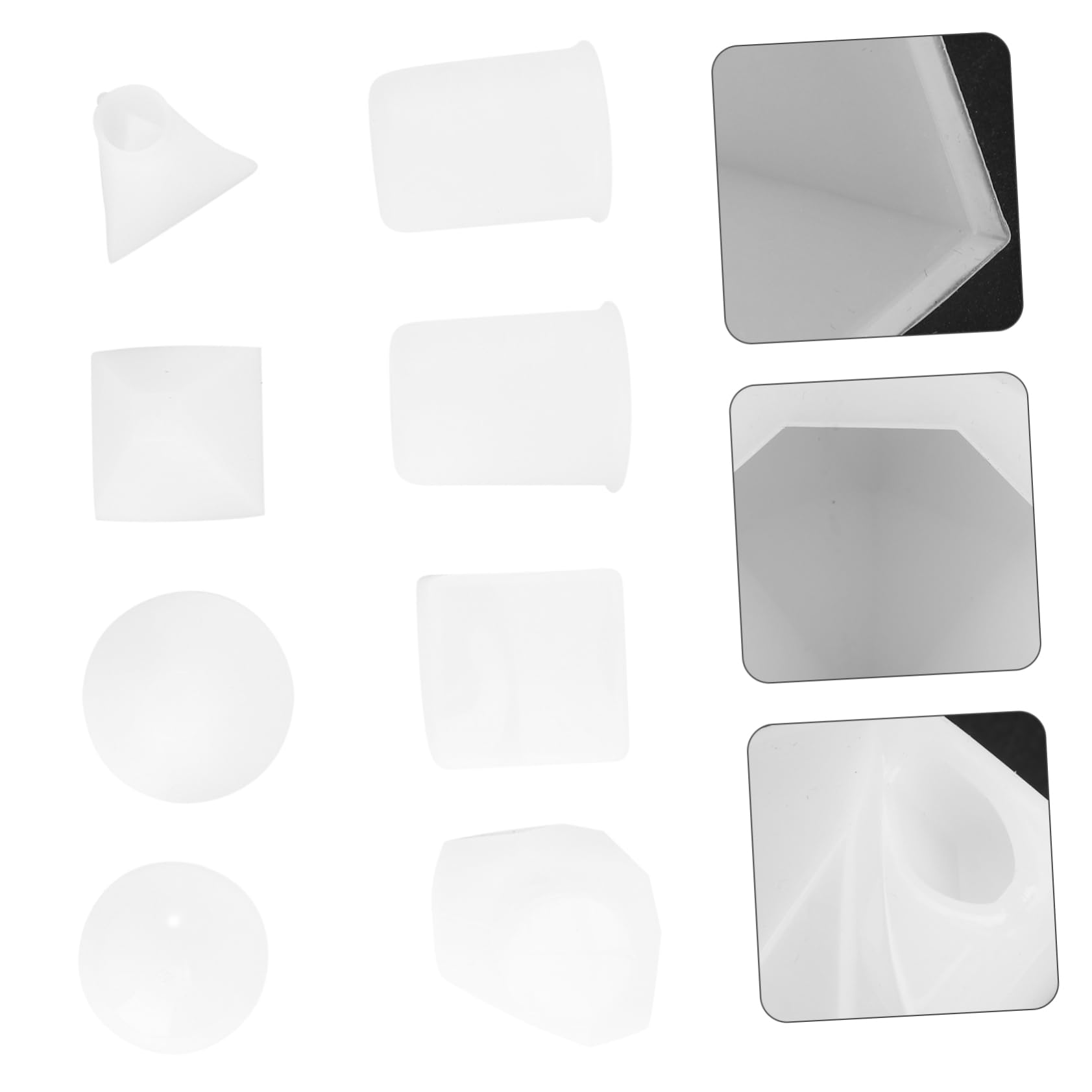 18stücke Silikonformen Für Harz Transparent Diy-schmuckformen Gießformen Für Epoxidharz Kugel Kubische Diamantpyramide Formen Mit Holzstäbchen Und Messbecher