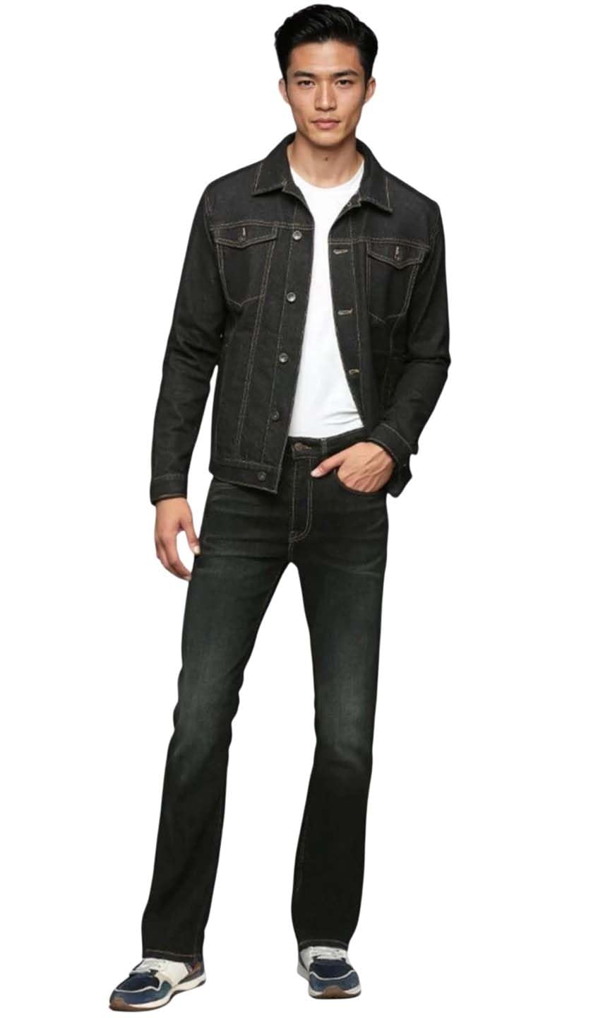 kotty Men's Button-Up Denim Jacket for Workwear, Street Styling, and Cold-Weather Layering-picture-14
