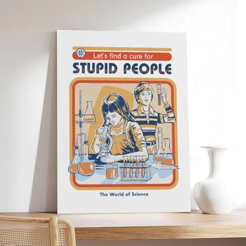 Impression sur toile A Cure for Stupid People décoration murale 40x60 cm