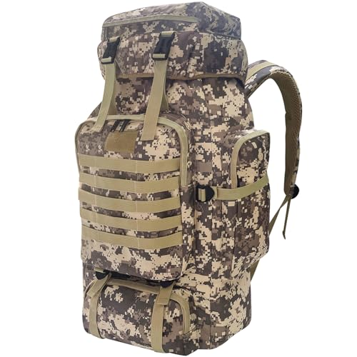 Lizbin 80L Camping Wanderrucksack, Militärischer taktischer Rucksack Molle Rucksack, extra großer Wanderrucksack, wasserabweisender Wander-Tagesrucksack,...