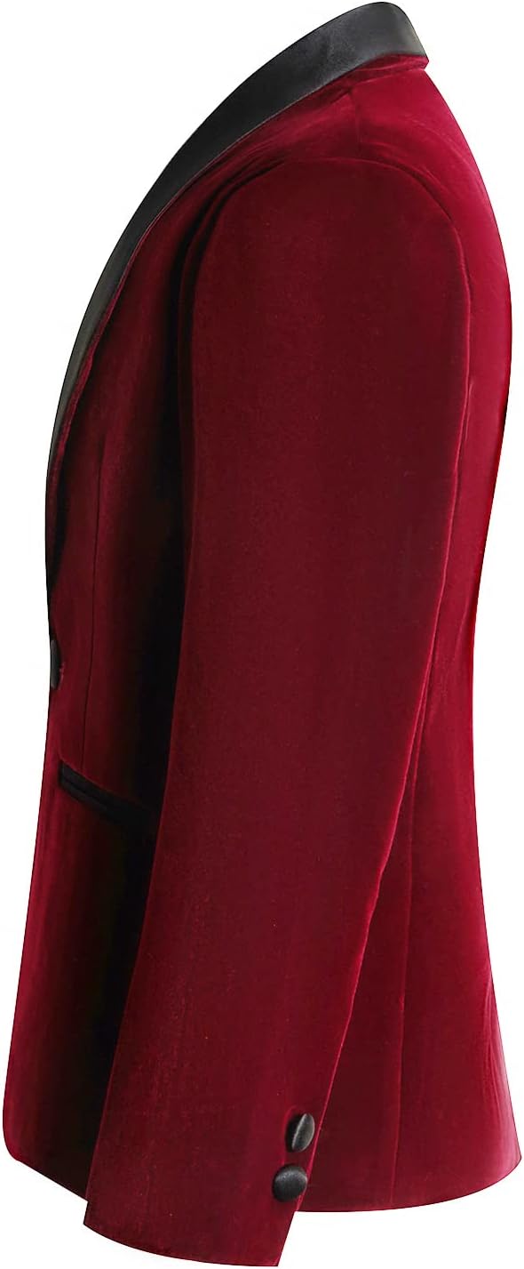 Boys Tuxedo Suit 3 Pieces Kids Formal Slim Fit Velvet Suits Set for Wedding Prom Party - Image 3