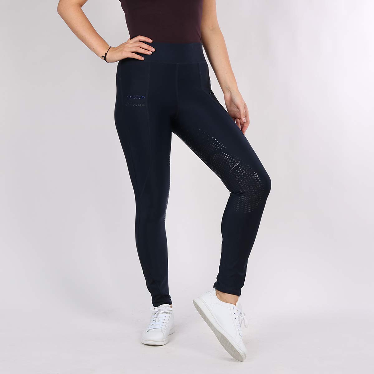 MONTAR Reitleggings Linnea Vollbesatz Silikon - 44 - Dunkelblau