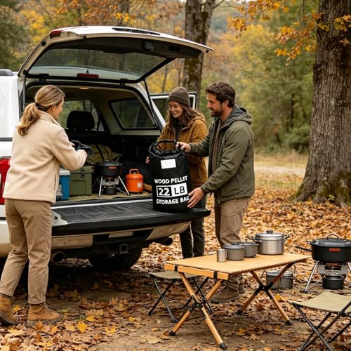 Contenedor de pellets de 10 kg impermeable para barbacoas y camping 3