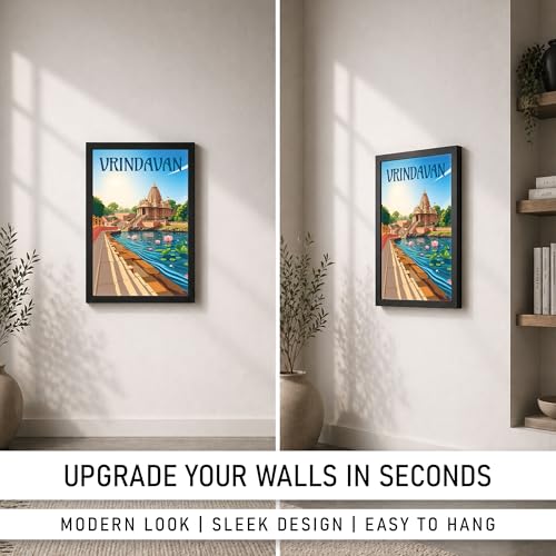 Image of CodersParadise Framed Wall Poster (12x18 Inch) | Inspirational Quote Wall Art | Minimalist Motivational Home Decor for Living Room & Office | Ready-to-Hang Display Frame (Vridavan)