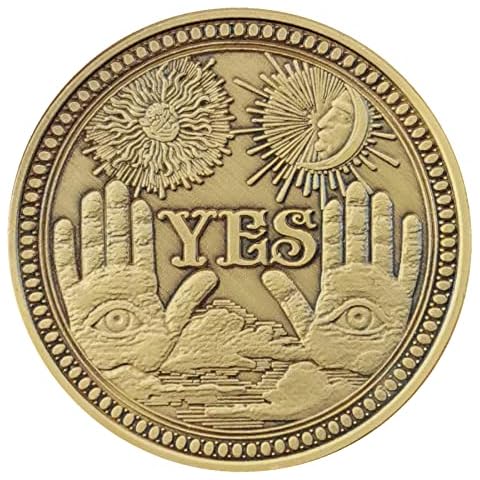 Yes No Challenge Coin Decision Maker - Bronze Cover