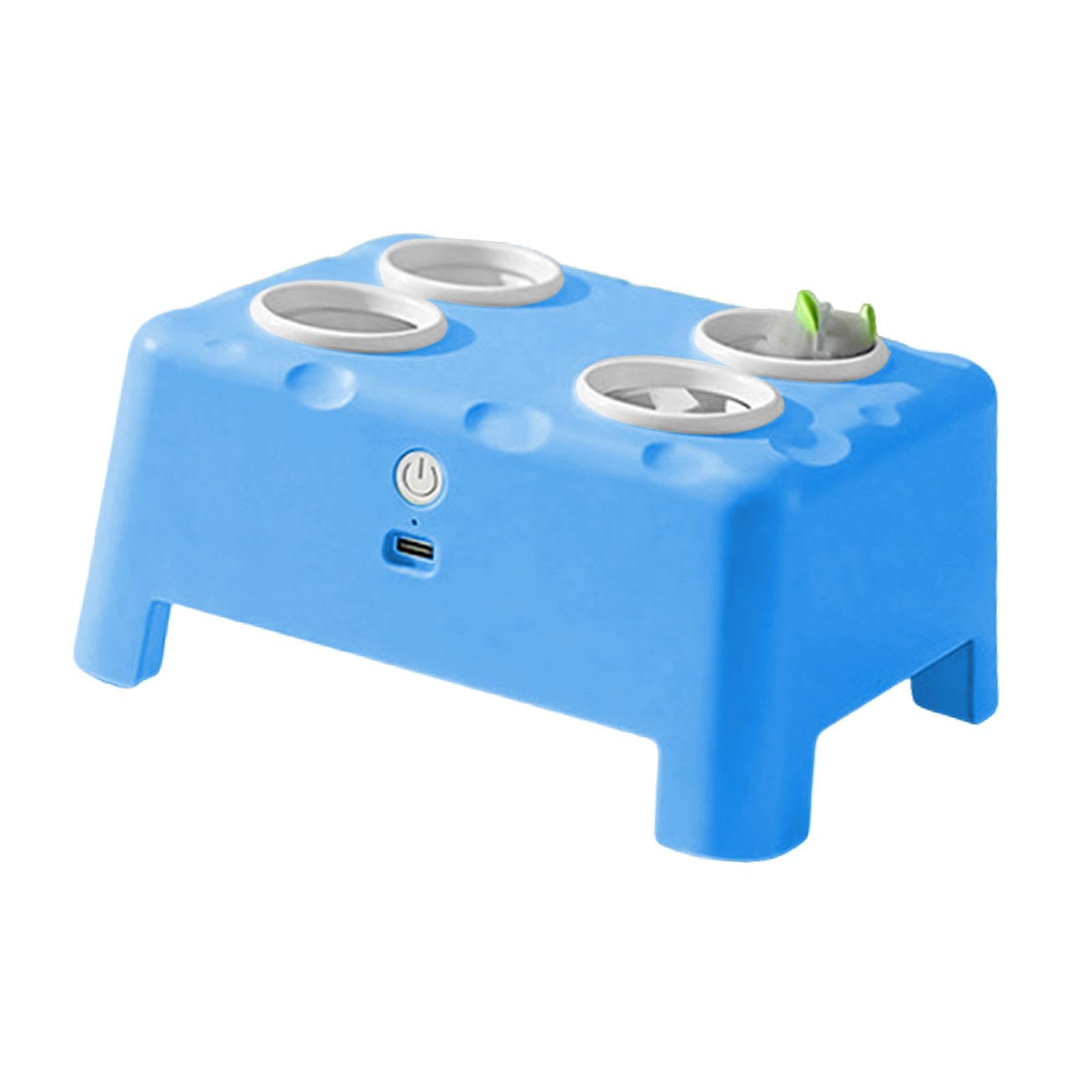 MagiDeal Jouet interactif électrique pour Chat, Compagnon Intelligent et Amusant, Fournitures pour Animaux de Compagnie, 3 Modes, par USB, Jouet, Bleu