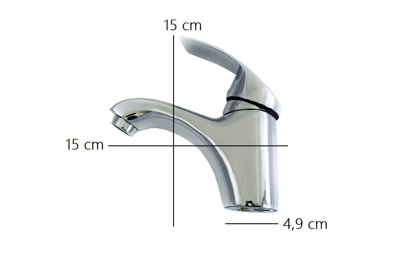 Rubinetto Lavabo Bagno VERONA NI075VECR | Miscelatore Cromato | Design Classico | Garanzia 3 Anni - Foto 3