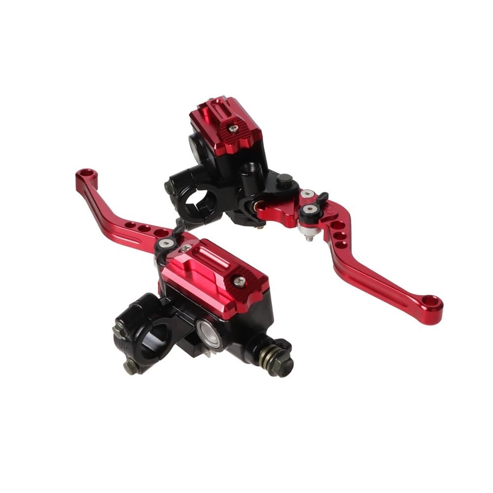 CNLJPHFHO 22mm Adjustable Hydraulic Brake Clutch Master Cylinder Lever for Motorcycle(Red)