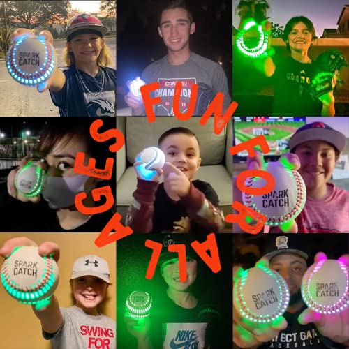 Spark Catch Light Up Baseball (Switch Version), Glow In The Dark Baseball, Perfect Baseball Gifts For Boys, Girls, And Baseball Lovers, Official Size And Weight With Genuine Leather (Red) #TOP4