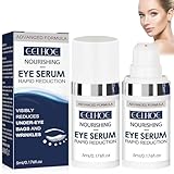 2Pcs Rapid Reduction Eye Serum - Advanced Formula Anti Wrinkle- Instantly Eliminates Dark Circles, Visibly Reduces Under-Eye Bags, Eye Moisturizing Essence to Reduce Eye Wrinkles