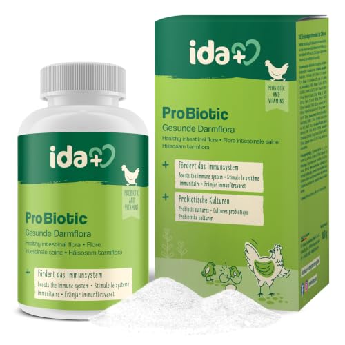 Ida Plus ProBiotic 180 g - optimal für die Darmflora ihrer Hühner & Wachteln - mit Probiotika & Oregano für gesunde Verdauung & Darmflora - essenzielle Hühner Vitamine - auch perfekt für Deine Küken