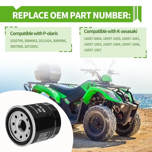Image of 2PCS 2520799 Oil Filter 3084963 for Polaris Sportsman 400 450 500 570 850 Ranger Scrambler 850 1000 XP Magnum 325 425 500 ATP Trail boss Hawkeye Xpedition Xplorer