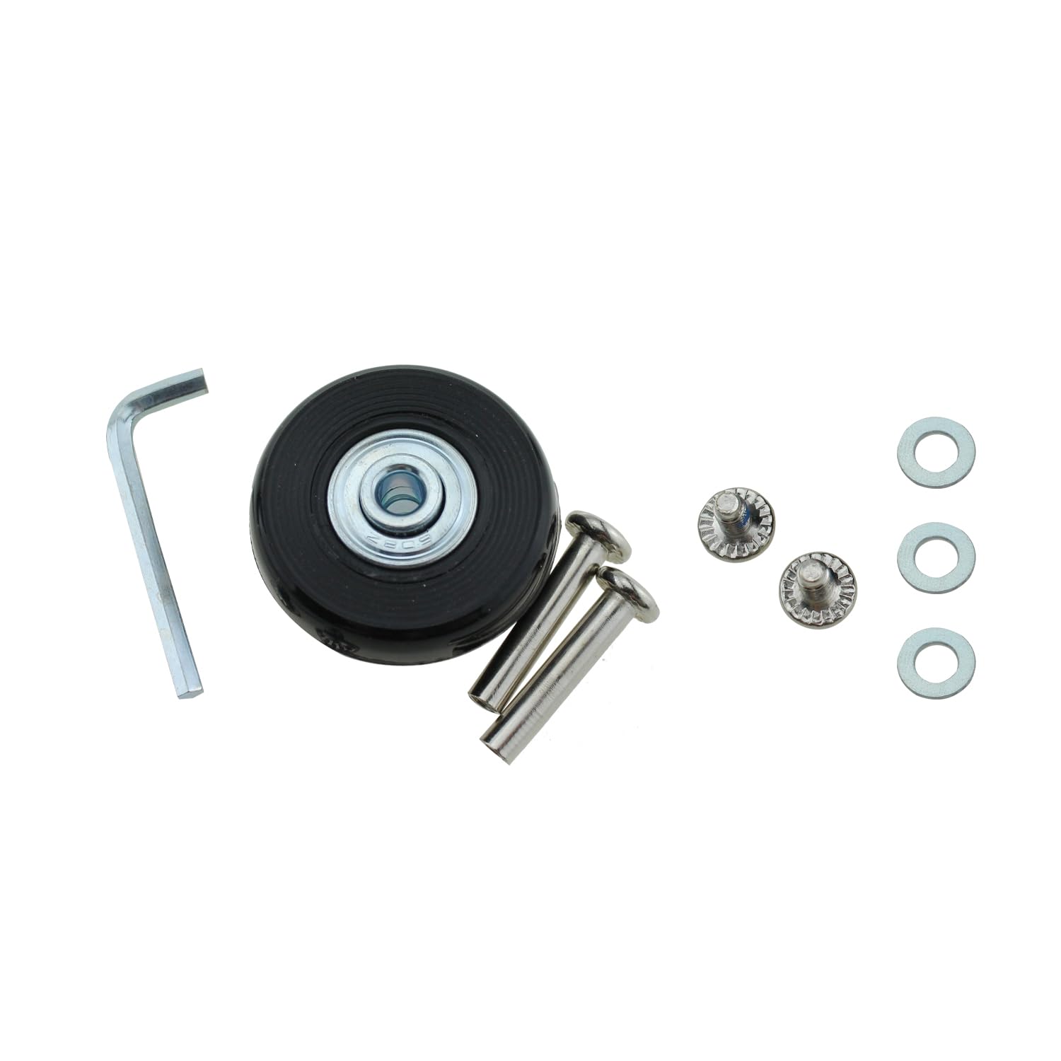 SQXBK 2PCS Luggage Replacement Wheels 45x18mm Black Universal Wheel Repair Part Suitable for Trolley Case Skate Skateboard Wheelchair