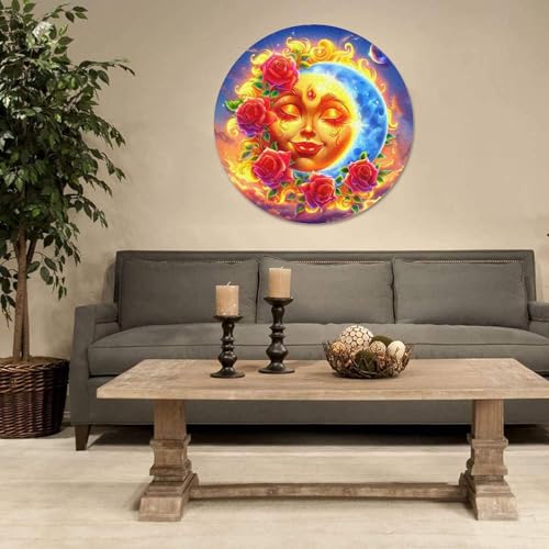 Puzzle para adultos redondo de 1000 piezas Luna Azul Fantasía 5