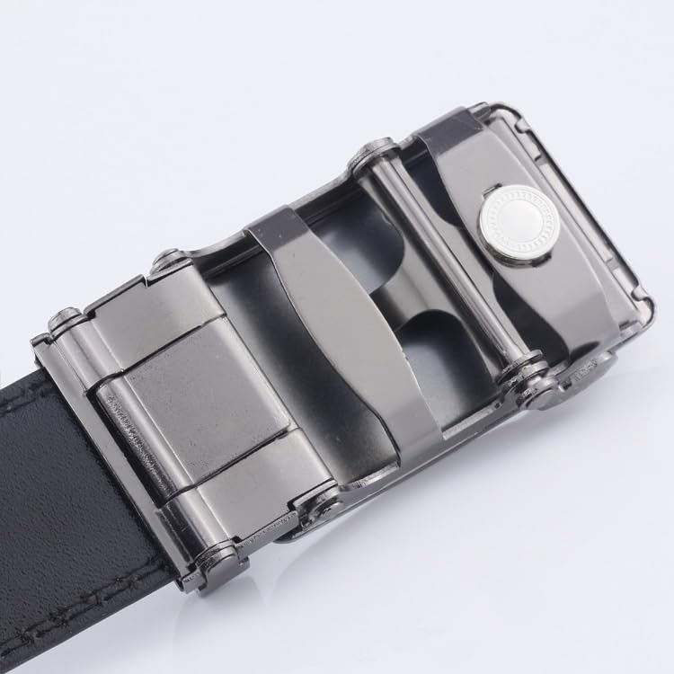 JSEIAJB Versatile Men's Belt Automatic Buckle Waist Belt Buckle Pants Belt4