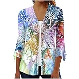 Womens Cardigan Floral Print Tops Sleeveless Formal Womens Tops 3/4 Sleeve Dresses for Women Womens Workout Tops 3/4 Tops for Women Business Tops for Women Cotton T-Shirts for Women Dress Shirt Women