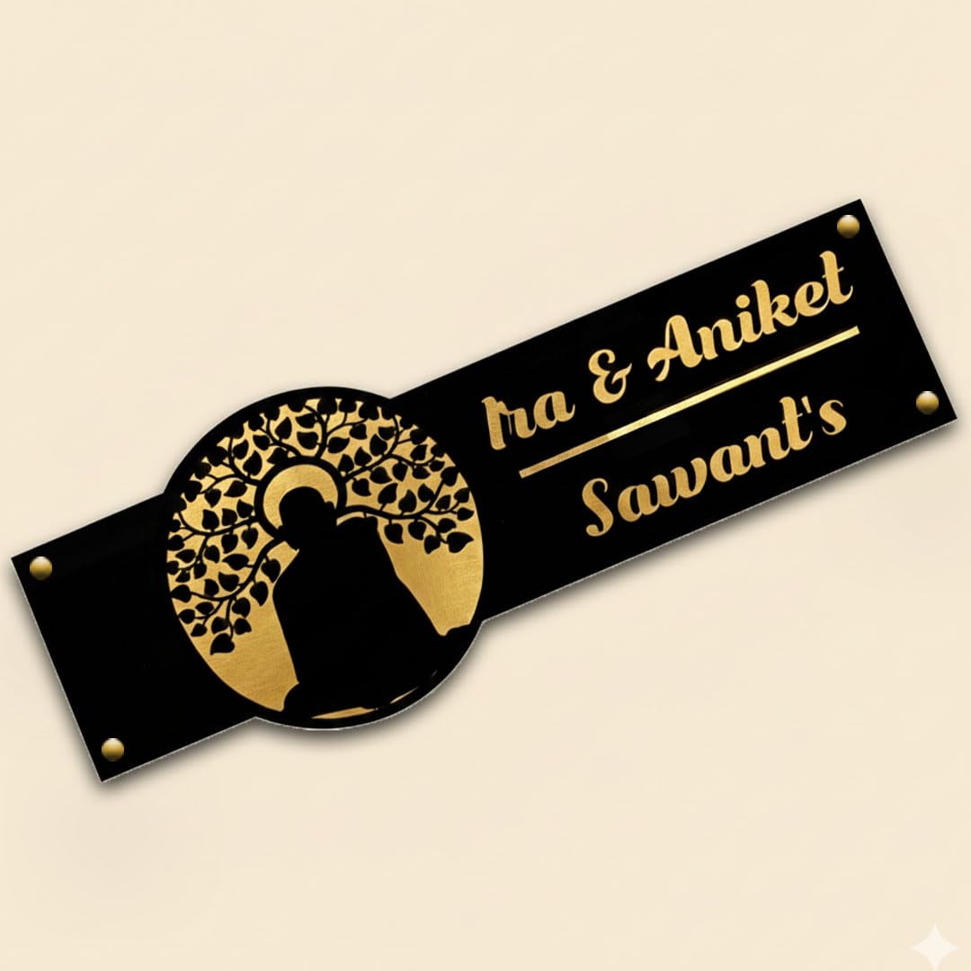Personalised Buddha Acrylic Name Plate for Home | Kalpavriksha Name Board — Amazon image 10