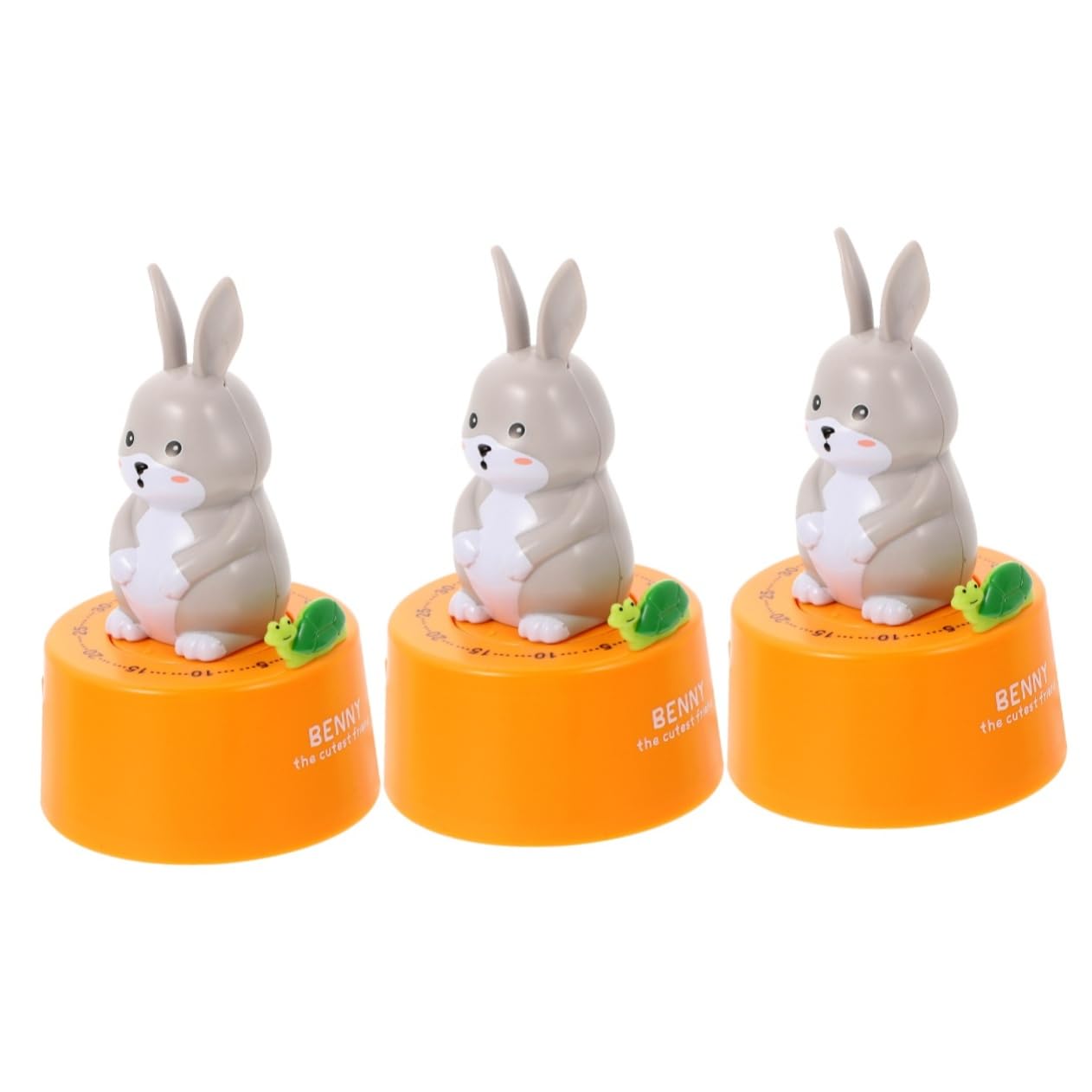 3 Piezas Temporizador de Cocina Kitchen Timer cronometros Deportivos temporizadores de Cocina para la Cocina cronómetro de Huevo temporizadores mecanicos para Cocina Eva Orange Amosfun