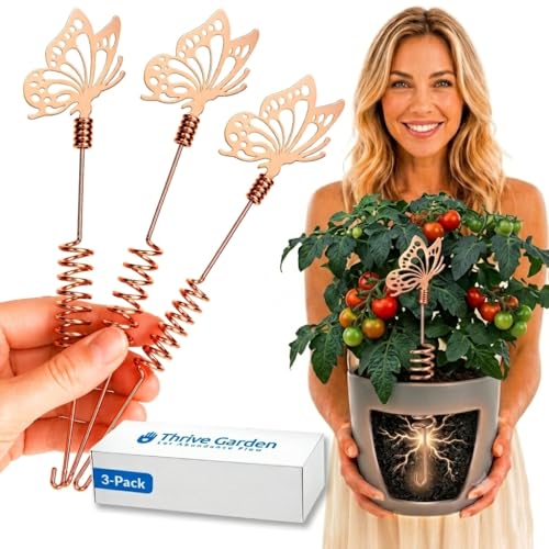Antenne électroculture en cuivre cadeau idéal en lot de 3 pour passionnés de jardinage